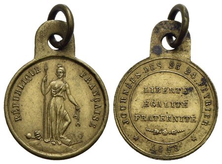 FRANCIA - Seconda Repubblica (1848-1852) - Medaglia - 1848 - Libertè, egalitè, fraternitè - Allegori