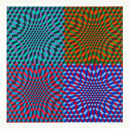 VICTOR VASARELY (1906-1997) - Senza Titolo (Composizione), 1982