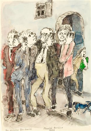 GABRIELE MUCCHI (1899-2002) - Un discorso tra amici, 1998