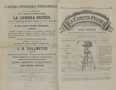 [FOTOGRAFIA - BARATTI, Ottavio (1813-1888)] - La camera oscura. Rivista periodi