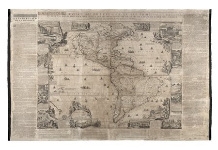 DE FER, Nicolas (1647-1720) - [BEAVER MAP] L'Amérique, divisée selon Letendue d
