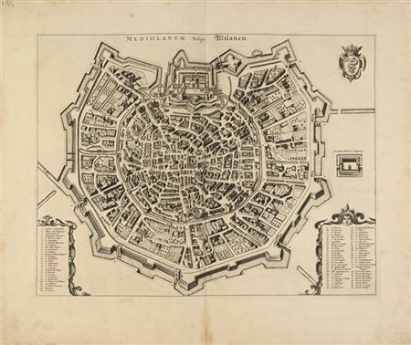 [MILANO] - Mediolanum vulgo milanen. [Amsterdam: J. Janssonius, 1657].

(533 x