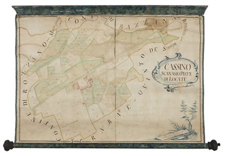 [MAPPA CATASTALE] - Cassino Scannasio XVII secolo.

Mappa che illustra i terren