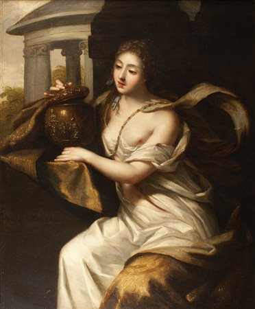 JEAN RAOUX, ATTRIBUITO Montpellier 1677 - Parigi 1734 "Pandora e il vaso",...