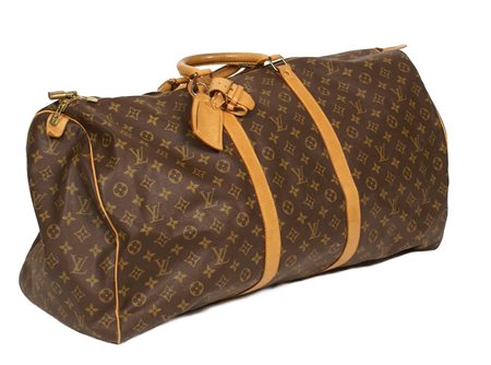 LOUIS VUITTON Francia Borsone in tela Monogram, marcato "Louis Vuitton made...