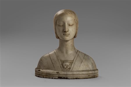 Imitatore di Francesco Laurana - Ritratto di gentildonna a mezzo busto