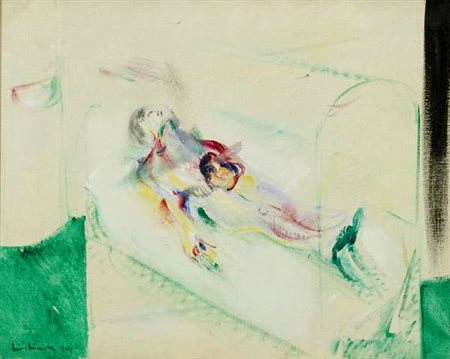 Nino Ajmone Senza titolo, 1964 olio su tela, cm. 40x50 Firma in basso a sx