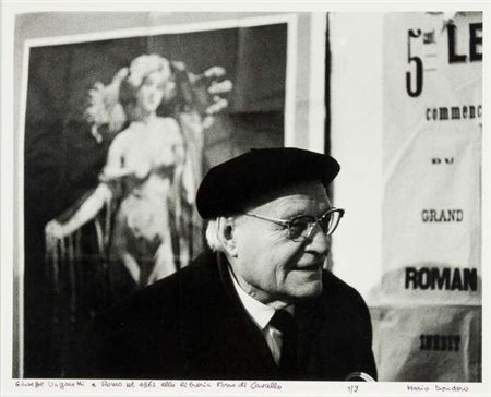 Mario Dondero Giuseppe Ungaretti a Roma nel 1962 alla libreria Ferro di...