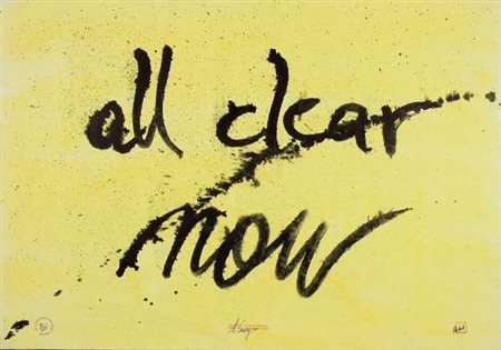 Ugo Carrega All is clear now, 2002 inchiostro su carta intelata, cm. 70x100...