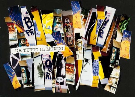 Lucia Marcucci Da tutto il mondo, 1996 collage e acrilico su cartoncino, cm....