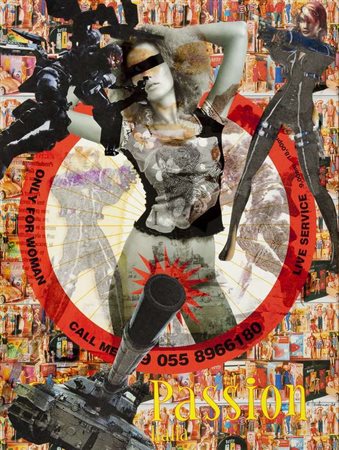 Roberto Malquori Passion for woman, 2011 decollage e collage su cartoncino,...