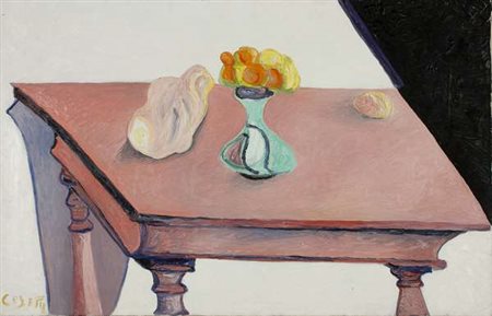 Giuseppe Cesetti Senza titolo, 1972 olio su tela, cm. 65x100 Firma in basso a...