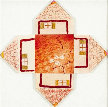 Francesco Clemente Senza titolo, 1986 collage e fotografia, cm. 42x42 Opera...