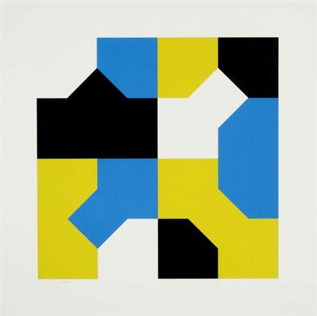 Bruno Munari Senza titolo, 1970 ca serigrafia,es. 22/100, cm. 70x70 Firma in...