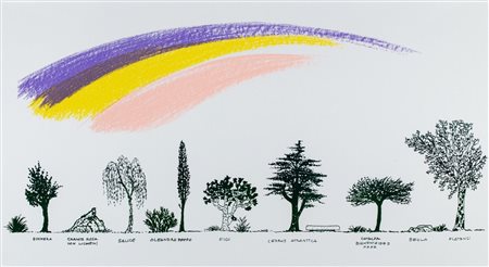 Bruno Munari (Milano 1907-1998)  - Un viale di alberi diversi, 1991