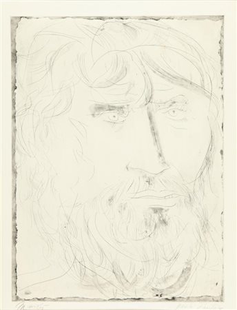 GIACOMO MANZU' (1908-1991) Ulisse acquaforte P.A. cm 74x51 firmato in basso a...