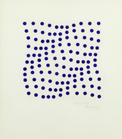 DE MARCO HUGO (1932-1995) Senza titolo bollini colorati su carta cm 40x35...