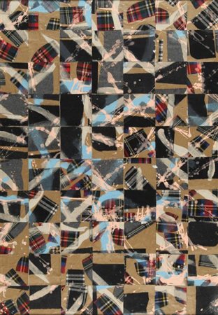 REMO BIANCO (1922-1988) Collage 1970 tecnica mista su cartone cm 70x100...