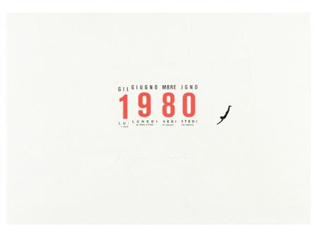 ALIGHIERO BOETTI (1940-1994) Calendario 1980 serigrafia su carta intelata cm...