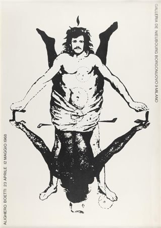 ALIGHIERO BOETTI (1940-1994) Schaman-Showman manifesto mostra Galleria De...