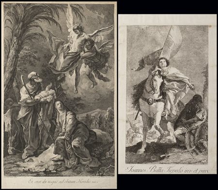 Lotto composto da due incisioni:

Giandomenico Tiepolo (Venezia 1727-1804), da