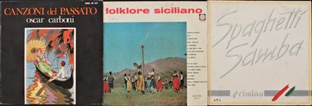 Autori Vari Lotto di 3 vinili 33 giri, misti: - Oscar Carboni, Canzoni del...