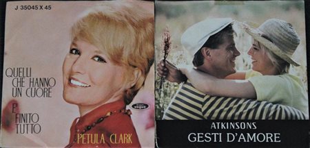 Autori Vari Lotto di 2 vinili 45 giri, misti: - Petula Clark, Quelli che...