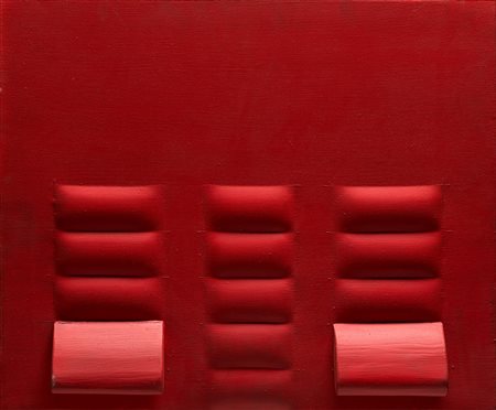 Agostino Bonalumi (Vimercate 1935-Desio 2013)  - Rosso, 1964