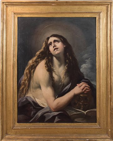 Giacinto Brandi (1621- 1691) "Maddalena". Olio su tela. Cm 97,5x72,7.