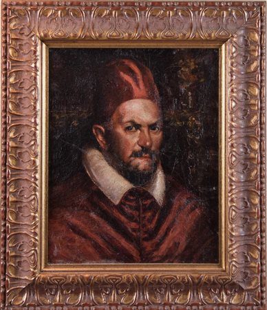 Maestro del XIX secolo, da Velázquez. "Ritratto di Innocenzo X". Olio su...