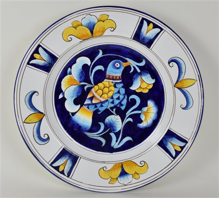 PIATTO DA PARATA in ceramica decorata diam cm 36