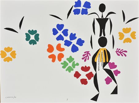 Henri Matisse LA NEGRA litografia su carta (d'apres), cm 43x33,5; es....