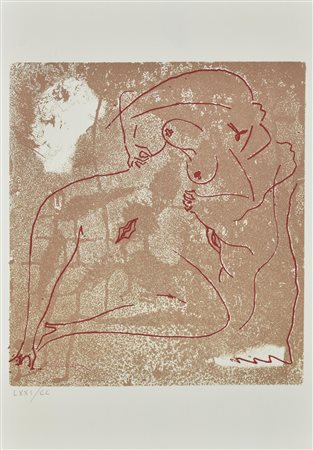 Andre' Masson FEMINAIRE litografia su carta (d'apres), cm 48x33,5; es....