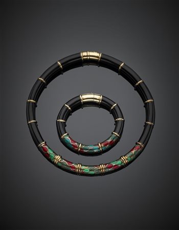 LA NOUVELLE BAGUE
Demi-parure composta da collier e bracciale semirigidi in oro