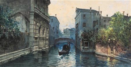 Natale Gavagnin "Venezia" 
acquerello su carta (cm 22x42)
Firmato in basso a des