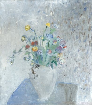 Angelo Del Bon "Vaso di fiori" 
olio su tela (cm 70x61)
Firmato in basso a destr