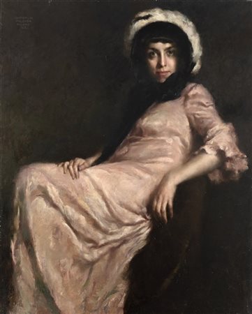 Gian Emilio Malerba "La sorella" 1913
olio su tela (cm 120x95)
Firmato, locato M