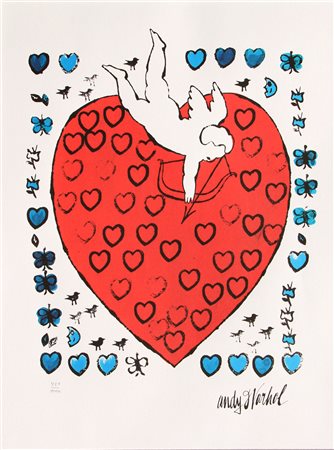 WARHOL  Andy, Amor with 55 Hearts