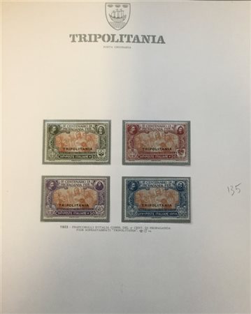 TRIPOLITANIA 1923/1934
Collezione del periodo montata su fogli d'album GBE. Da