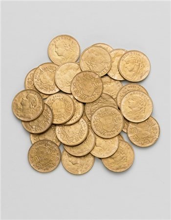 SVIZZERA
30 monete d'oro da 20 franchi.