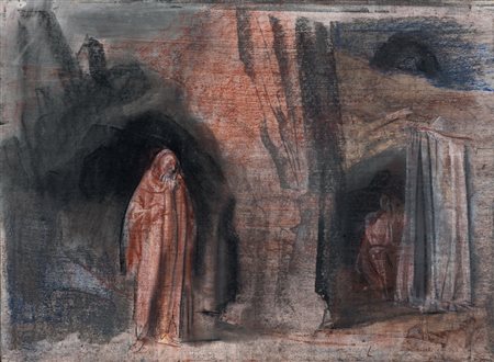 Pietro Annigoni Milano 1910 - Firenze 1988 L'Anacoreta (La grotta di...