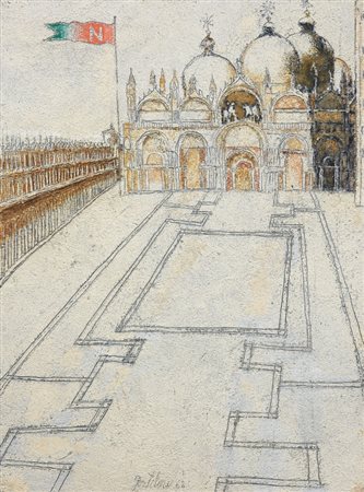 Franco Gentilini Faenza (Ra) 1909 - Roma 1981 San Marco, 1968 Olio su tela...