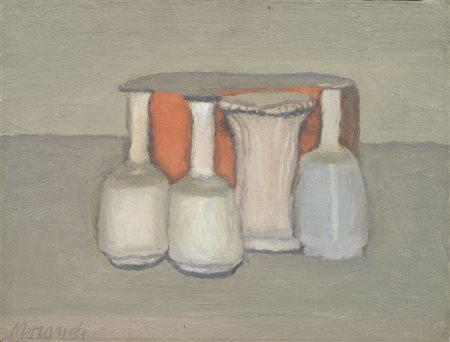 Giorgio Morandi Bologna 1890 - 1964 Natura morta, 1960 Olio su tela, cm....