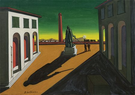 Giorgio de Chirico Volos 1888 - Roma 1978 Piazza d'Italia, 1959 Olio su tela,...