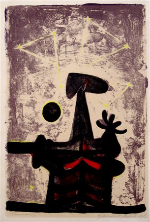 RUFINO TAMAYO, Hombre, luna y estellas , 1950