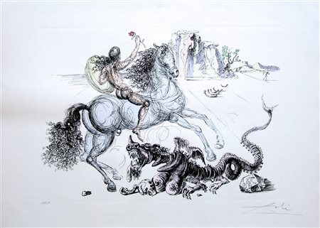 SALVADOR DALÌ, San Giorgio e il Drago, 1962