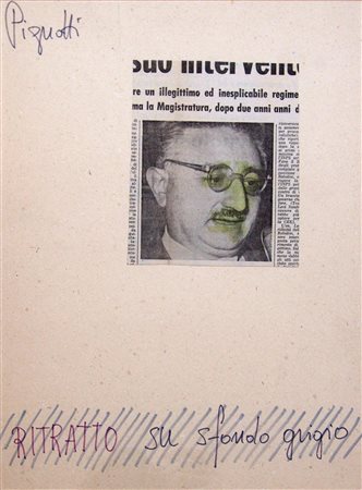 LAMBERTO PIGNOTTI, Ritratto su sfondo grigio, 1978