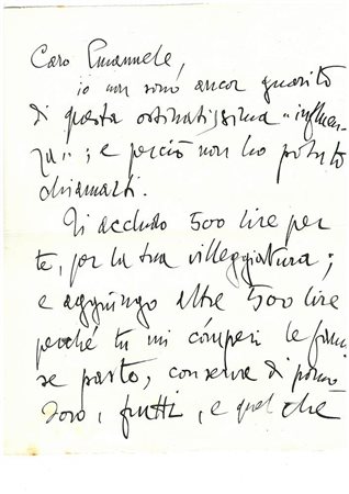 D'Annunzio Gabriele (1863-1938), lettera autografa