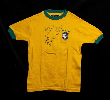 PELE' Edson do Nascimento, maglia Brasile autografata