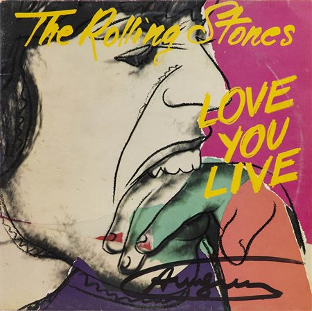 Rolling Stones, "Love You Live" autografato Andy Warhol